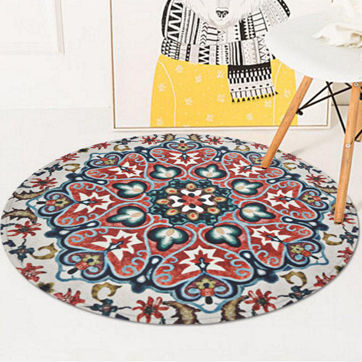 BowLift | Red Americana Carpet Polyester Southwestern Carpet Non-slip Back Carpet for Bedroom