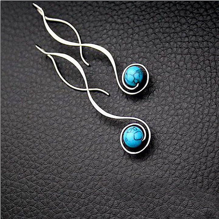 Artistic Curved Dangle Earrings Bowlift