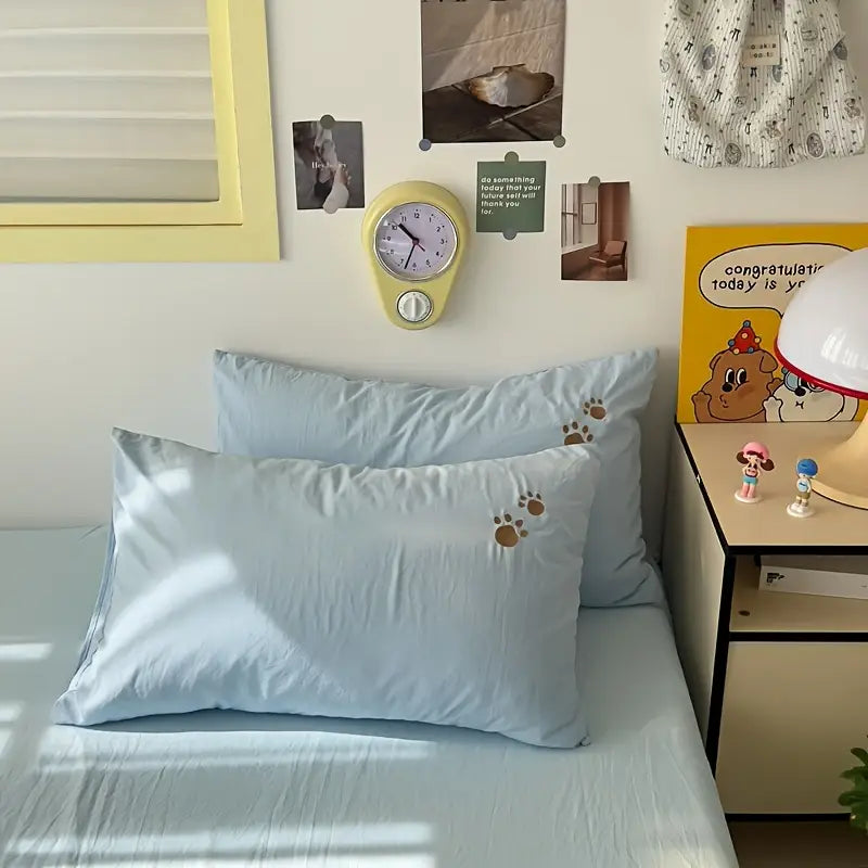 Teddy Bear Bedding Set – Ultra Soft and Cuddly | With duvet cover, bed sheet, and 2 pillowcases | Bowlift