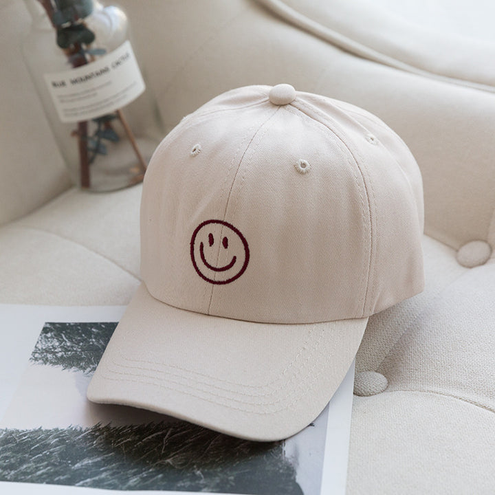 Women's Adjustable Smile Embroidered Cap Bowlift