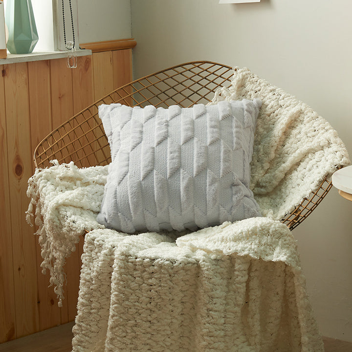 Textured Geometric Cushion