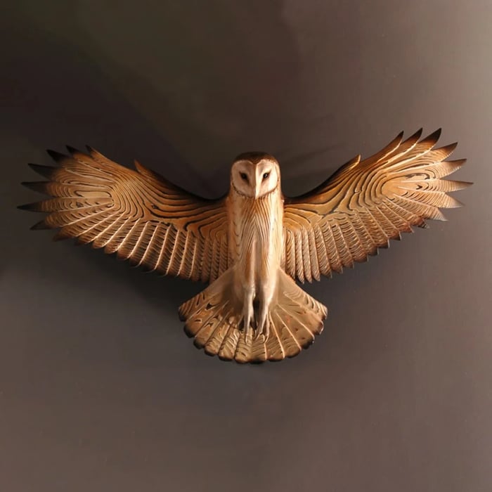 BowLift | Wooden Wall Decoration – Owl “Majestic”