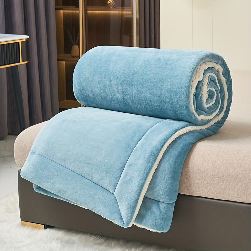 LuxeFlannel – Double-sided Sherpa Blanket for Ultimate Comfort Bowlift
