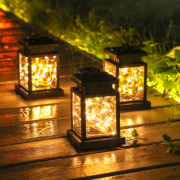 BowLift | Solar LED Lantern with Light Wire and Hanging Clip – Waterproof Garden Lighting for Terrace and Balcony