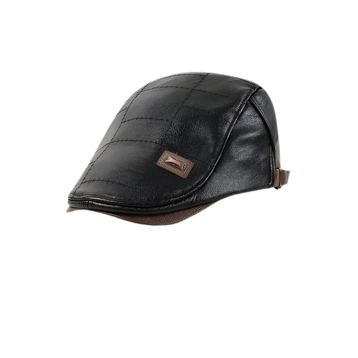 BowLift | ElderLux Plush Leather Beret | Cozy elegance for a warm winter experience