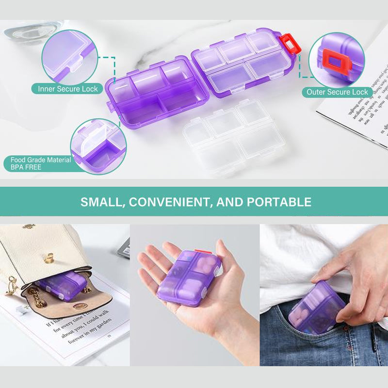 BowLift | Travel Pill Organizer Box (161 Labels for Customization)