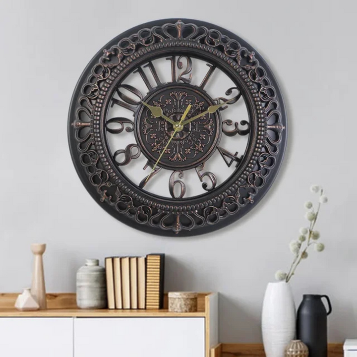 BowLift | Large Wall Clock Black Modern | Elegant Wall Clock