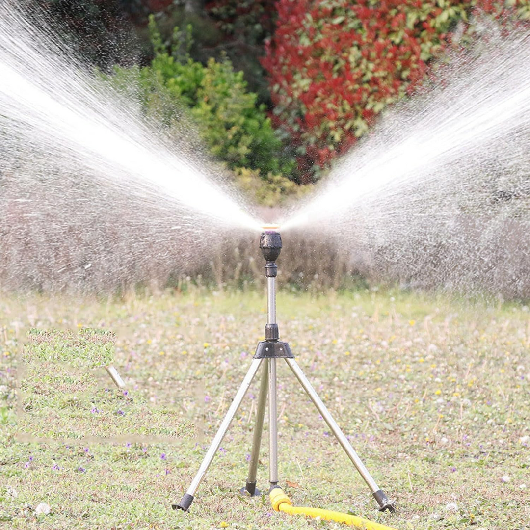 Rotating tripod sprayer | Sprinkler garden watering device | Bowlift