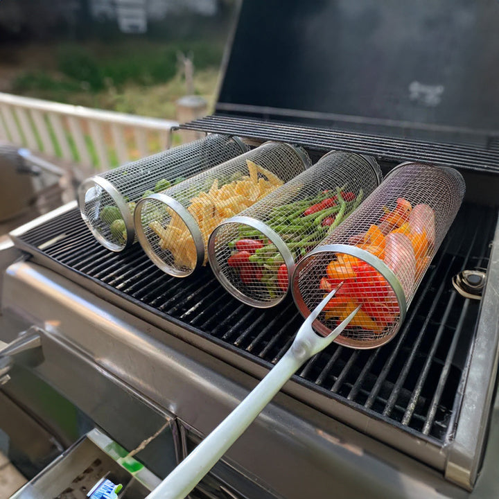BowLift | Rolling Stainless Steel Grill Basket BBQ