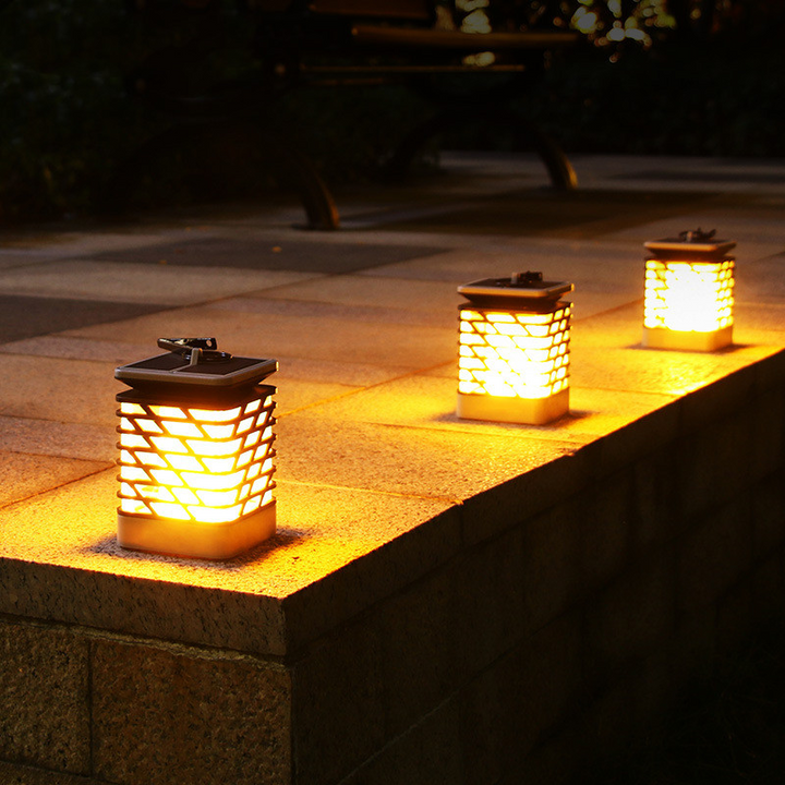 BowLift | Solar LED garden lantern with ribbed design – Decorative outdoor lighting for garden
