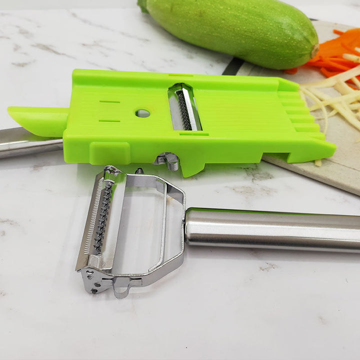 2-in-1 Vegetable Shredder & Slicer, Multi Double Knife Peeler | Bowlift