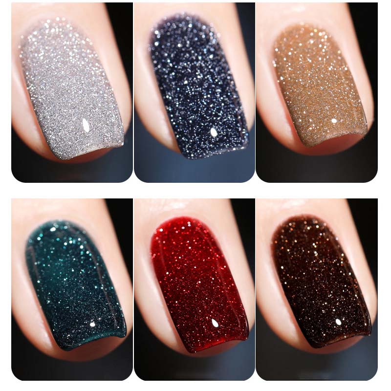 High density glitter nail gel polish | Bowlift