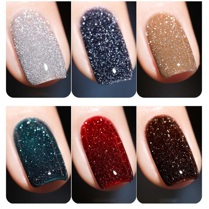 High density glitter nail gel polish | Bowlift