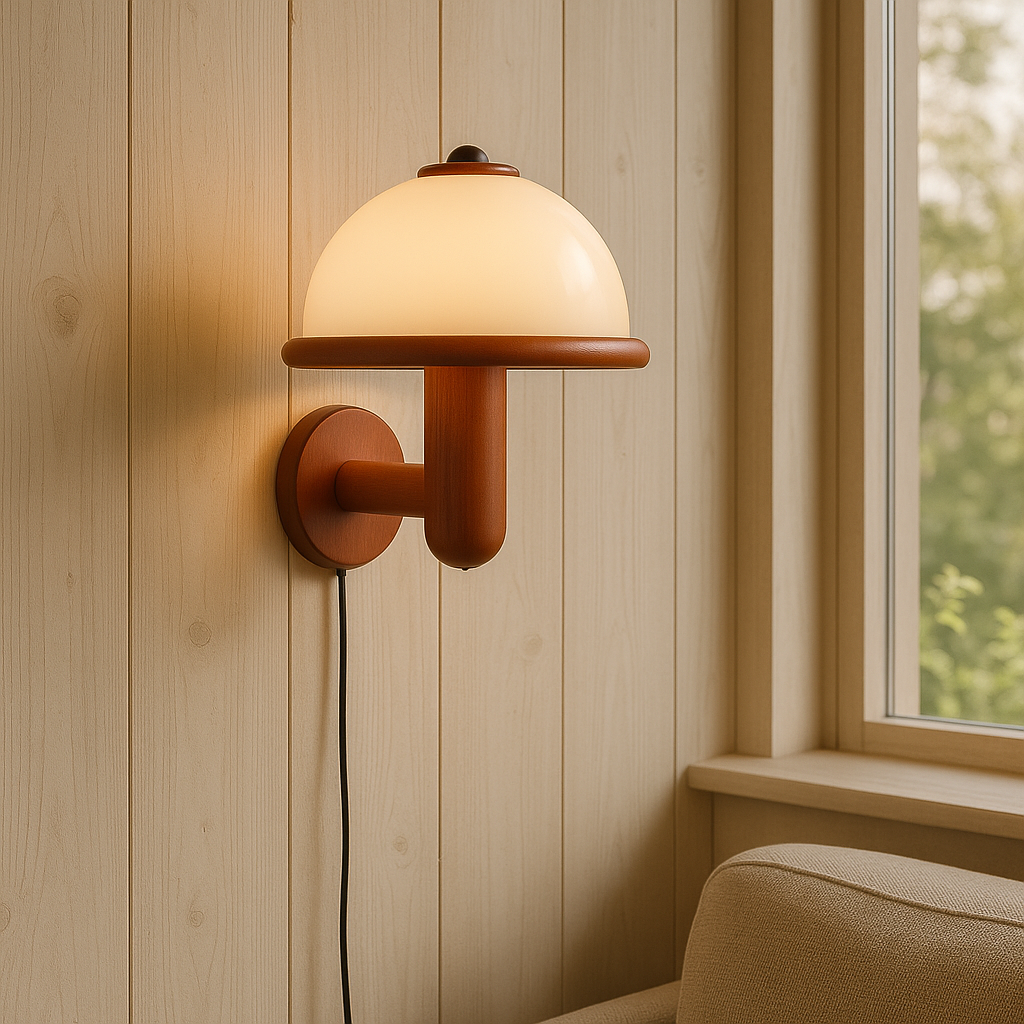 BowLift | NordShroom | Wooden Wall Lamp in Scandinavian Mushroom Style