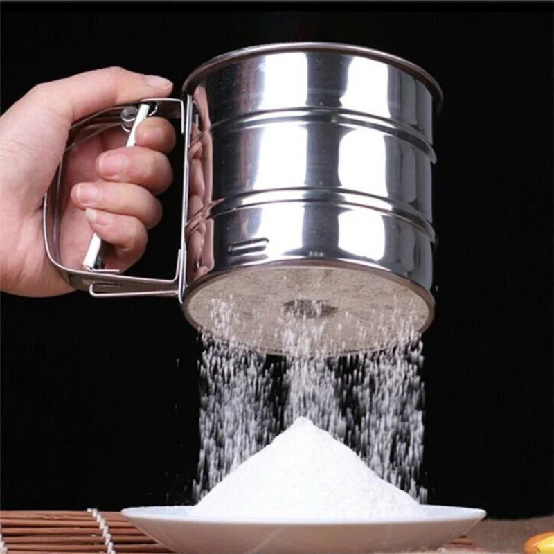Flour Filter Stainless Steel - With Handle & Smooth Filter Bowlift