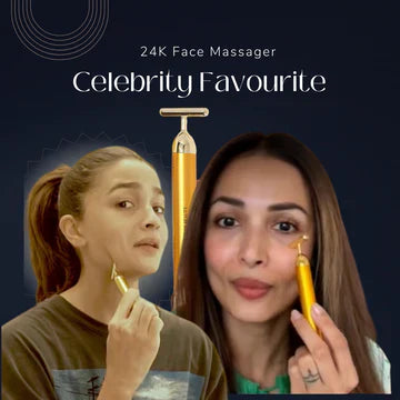 BowLift | GildedGlow Luxe Face Massage Roller | Revitalize your skin with an electric massage tool with 24K gold for a radiant complexion