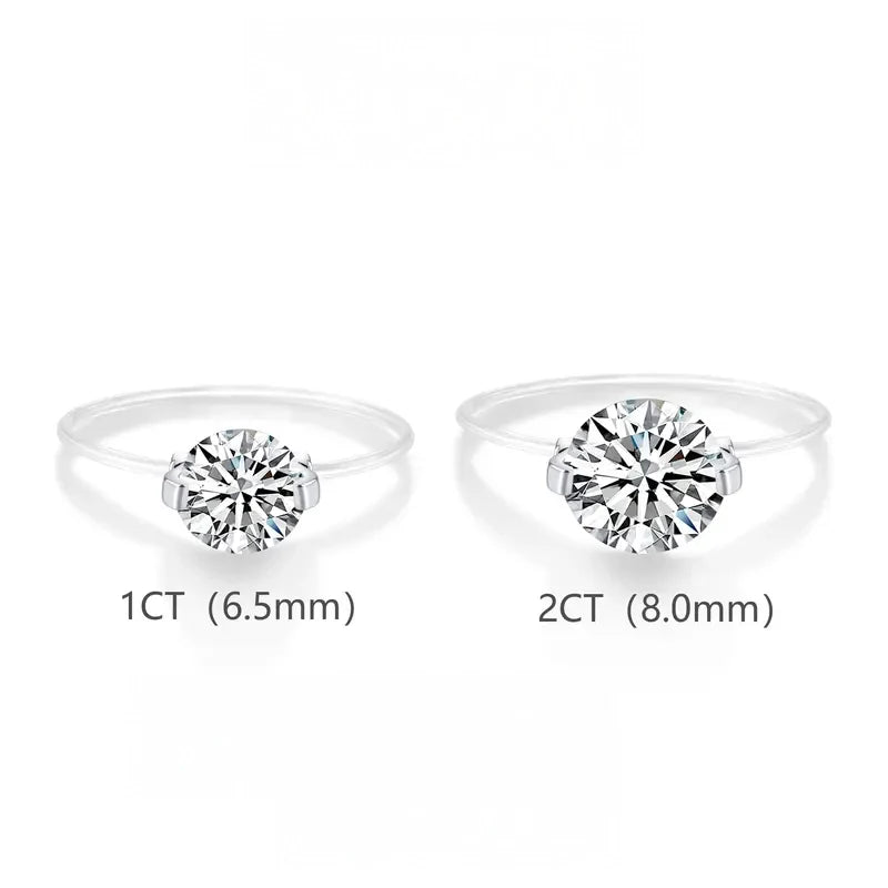 BowLift | S925 1-2 Carat Moissanite Invisible Band Ring