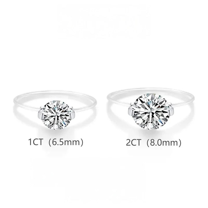BowLift | S925 1-2 Carat Moissanite Invisible Band Ring