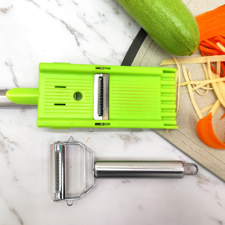 2-in-1 Vegetable Shredder & Slicer, Multi Double Knife Peeler | Bowlift