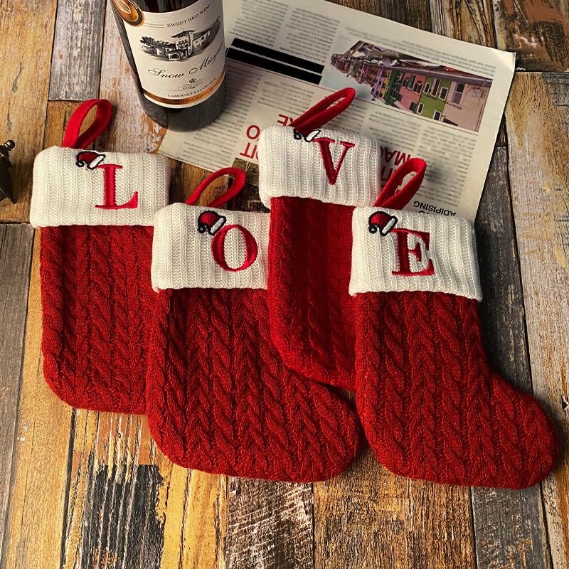 BowLift | Christmas Letter Knit Stocking