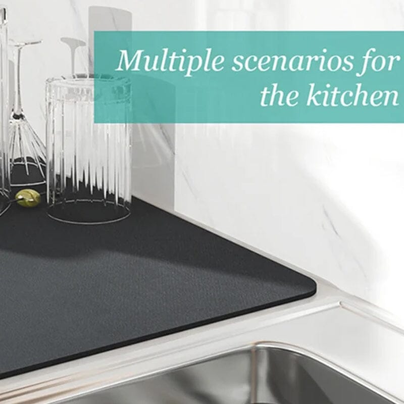 Kitchen Super Absorbent Draining Mat, Quick Dry Dish Coffee Mat | Bowlift