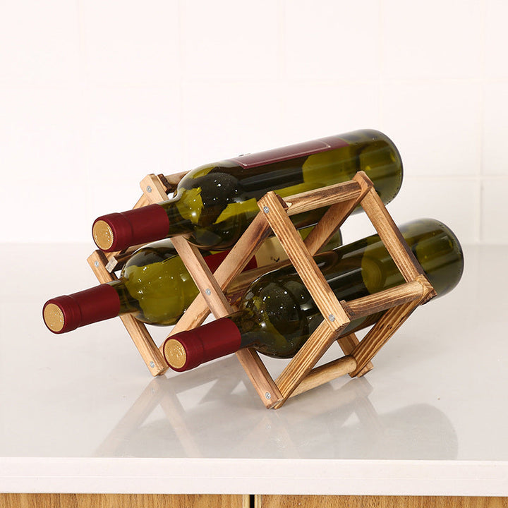BowLift | Folding Freestanding Wooden Wine Rack