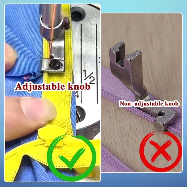 BowLift | Adjustable invisible zipper guide foot for sewing machine