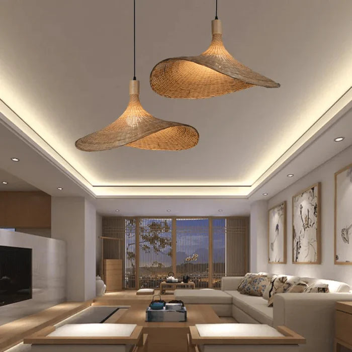BowLift | Rattan Hanging Lamp - RusticWeave