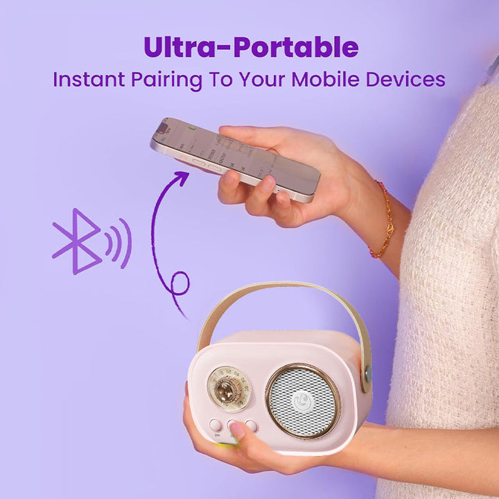 Portable Bluetooth speaker with wireless microphone | Bowlift