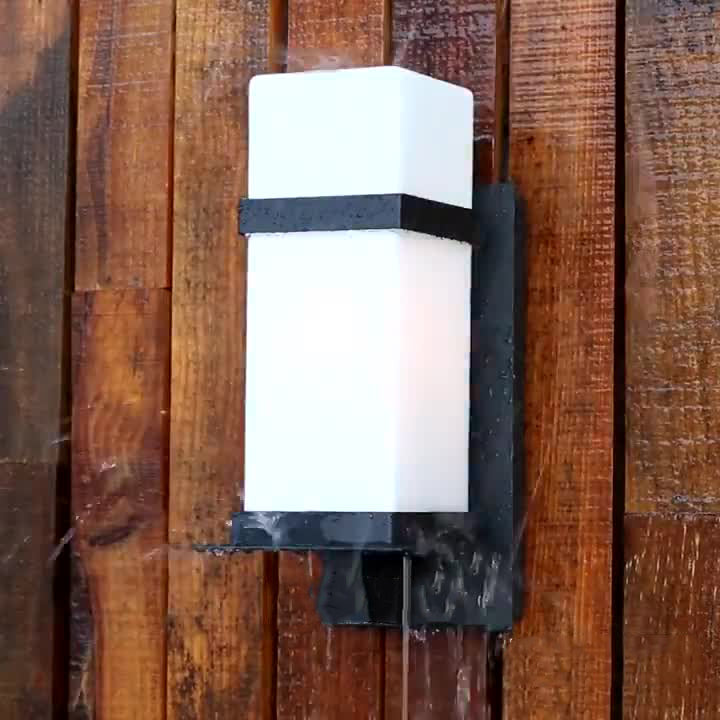 Modern Chinese Square Outdoor Waterproof 1-Light Wall Sconce Lamp | Bowlift