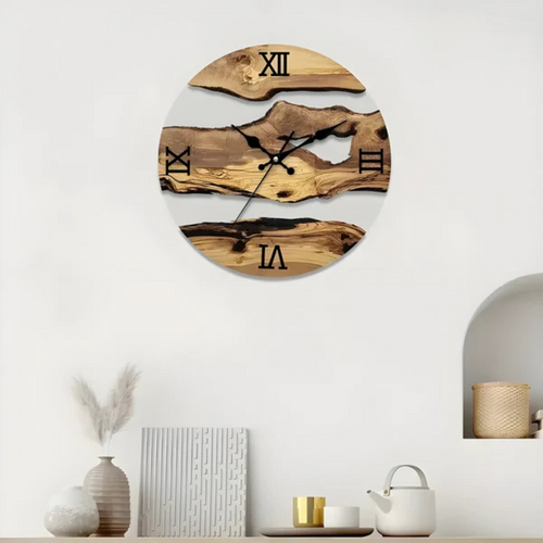 BowLift | Grane | Modern Black Wall Clock 30 cm made of Acrylic