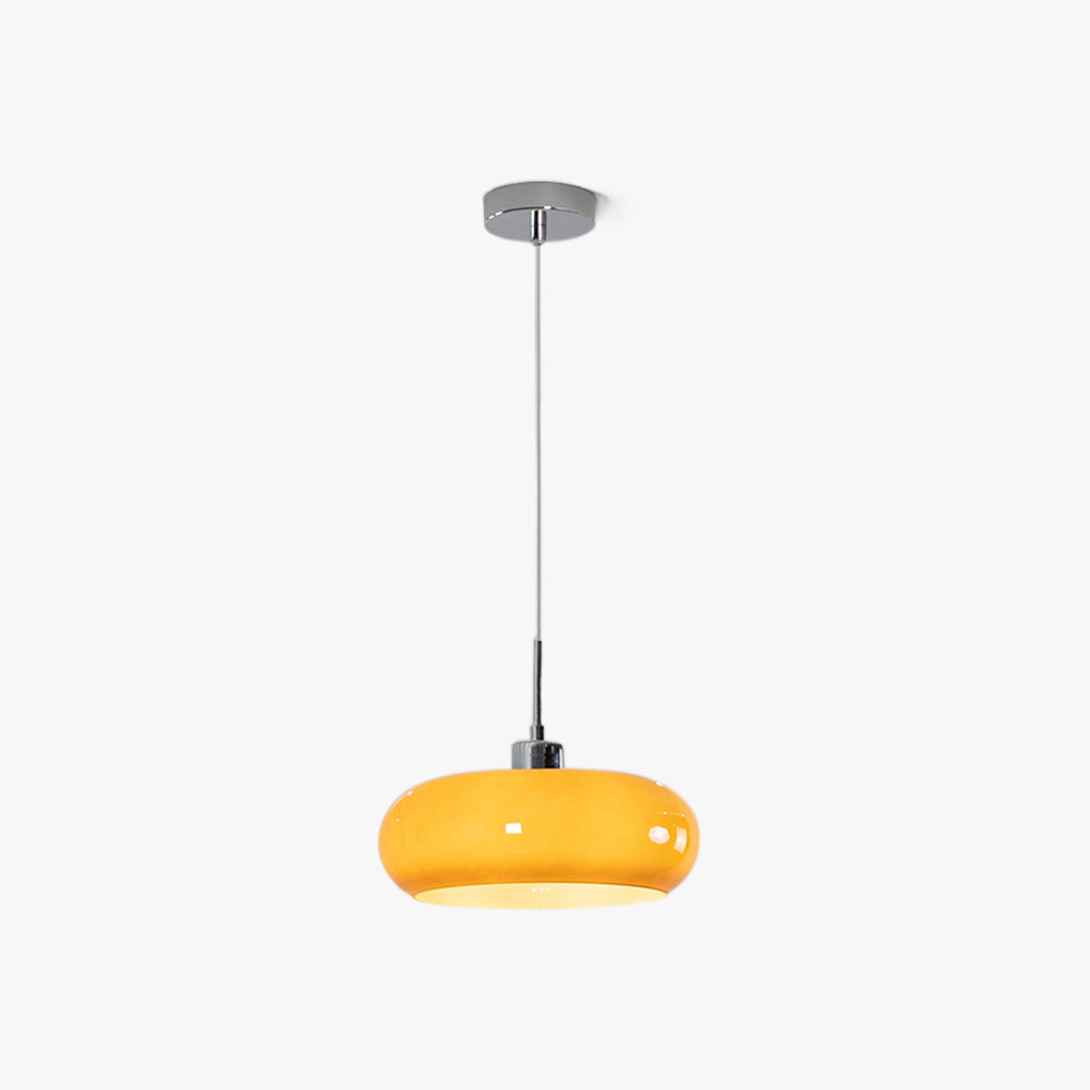 BowLift | Hailie | Pendant Light Orange/White 28 cm Glass