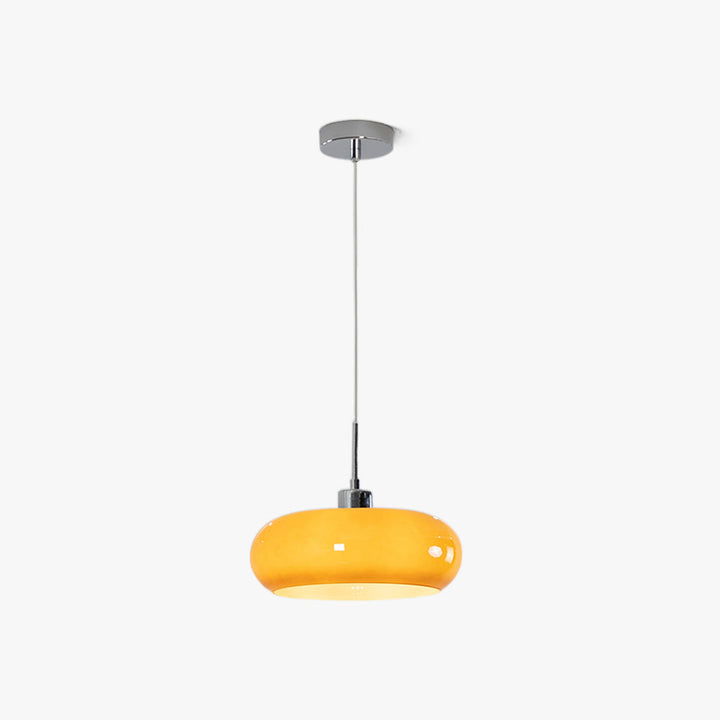 BowLift | Hailie | Pendant Light Orange/White 28 cm Glass