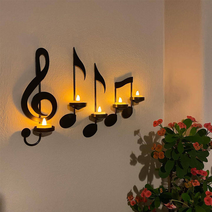 Black Music Note Wall Sconce | Bowlift