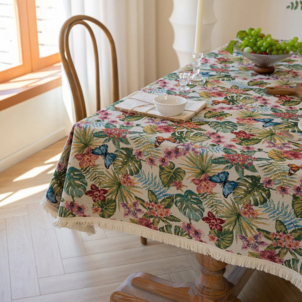 BowLift | Ornate Floral Linen Tablecloth