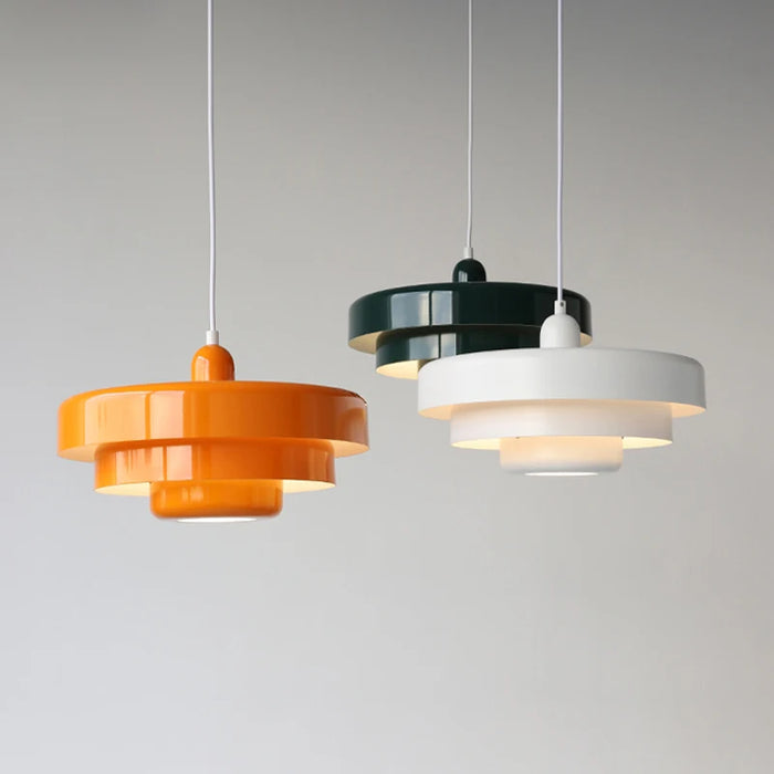 BowLift | Multi-layer pendant light green 21 cm metal