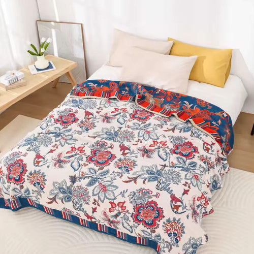 BowLift | Retro Botanica Bliss Cotton Blanket