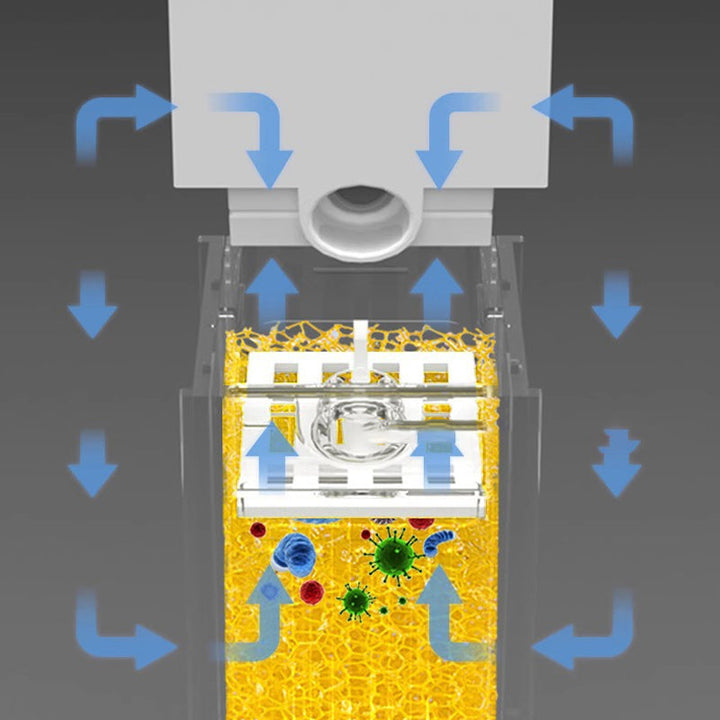 Quiet Fish Tank Aquarium Wall-Mounted Water Filter | Bowlift