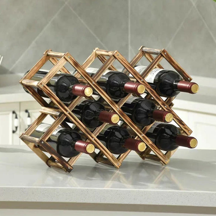 BowLift | Folding Freestanding Wooden Wine Rack