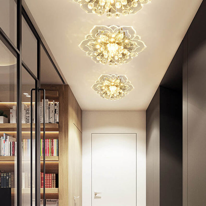BowLift GlowPetal | LED Crystal Ceiling Light | Flower Shaped, RGB Color Changing & Energy Efficient