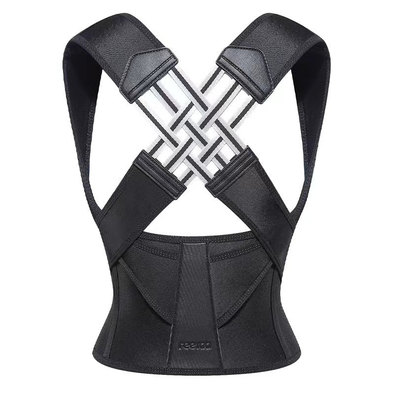 HealthPost 3-in-1 Back Posture Corrector | Adjustable Back Support for Office, Sports & Everyday | Upper & Lower Back | Bowlift