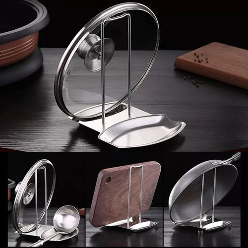 Lid And Spoon Stand Holder Stainless Steel Bowlift