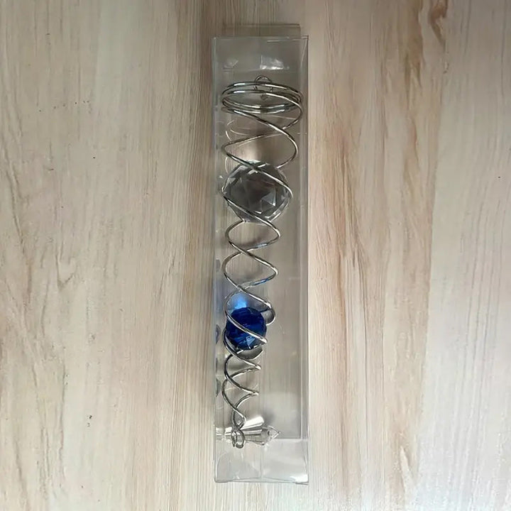 Wind Chimes Decor Crystal Gazing Ball Spiral Tail Wind Spinner Stabilizer | Bowlift