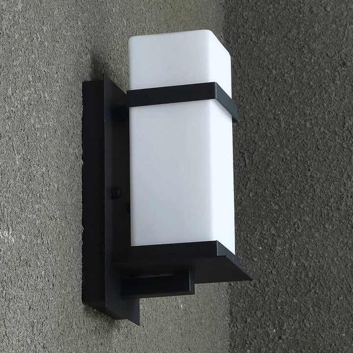 Modern Chinese Square Outdoor Waterproof 1-Light Wall Sconce Lamp | Bowlift