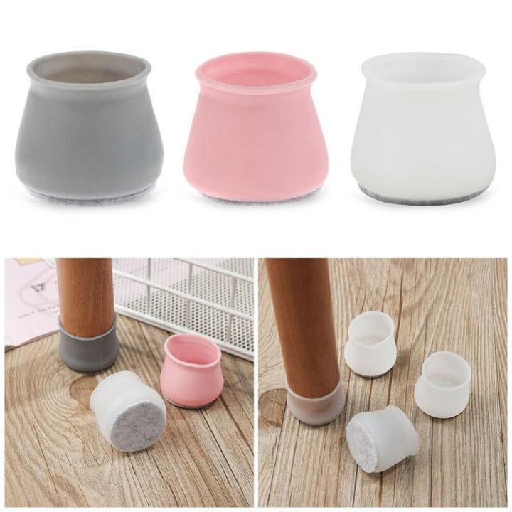 Upgraded Furniture Silicone Protection Covers Chair Leg Covers with Felt | Bowlift