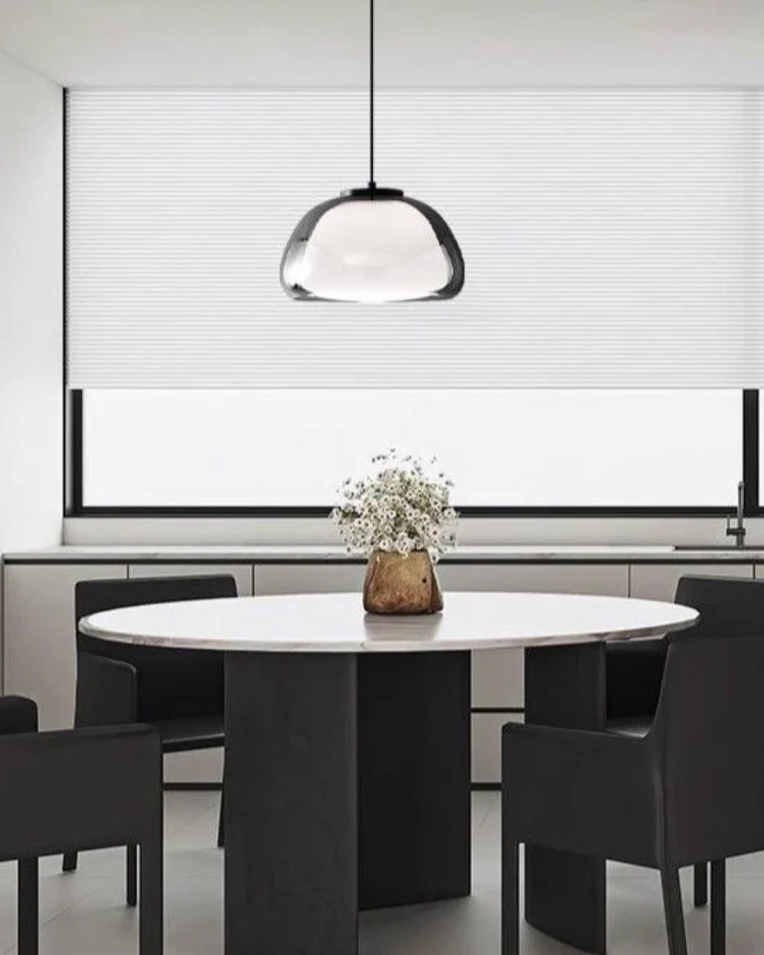 BowLift | Elegant Lamp in the Form of a Glass Dome with Crystal Accent