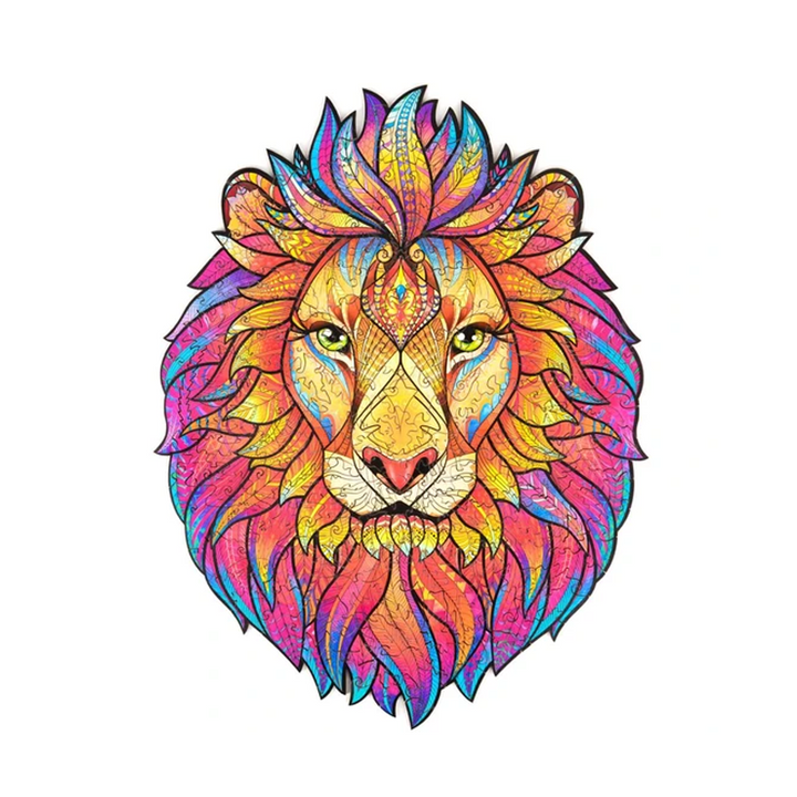 Wooden Lion Puzzle | Bowlift