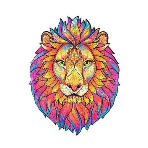 Wooden Lion Puzzle | Bowlift