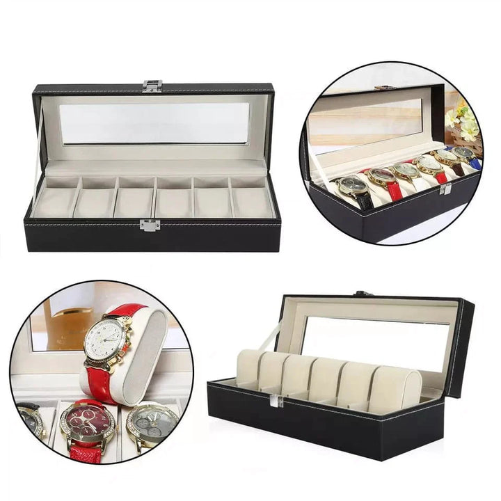 6 and 12 Slot Leather Watch Organizers Bowlift