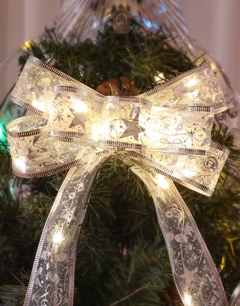 BowLift | Christmas Tree Decoration Ribbon Gift LED String Lights